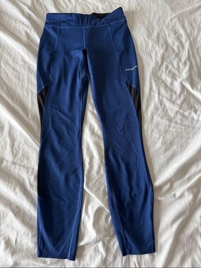 Patagonia Blue Leggings with Black Panels